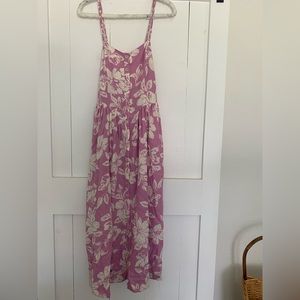 Free people floral linen maxi dress